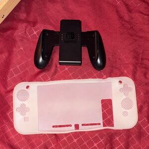 Nintendo Switch Controller Adapter with Jelly Case & Game Case